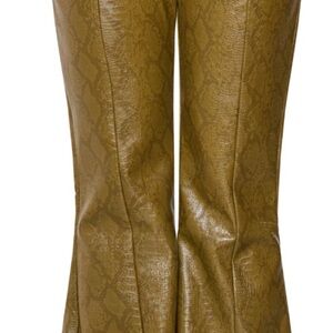 Women's Olive Snake Print Pants